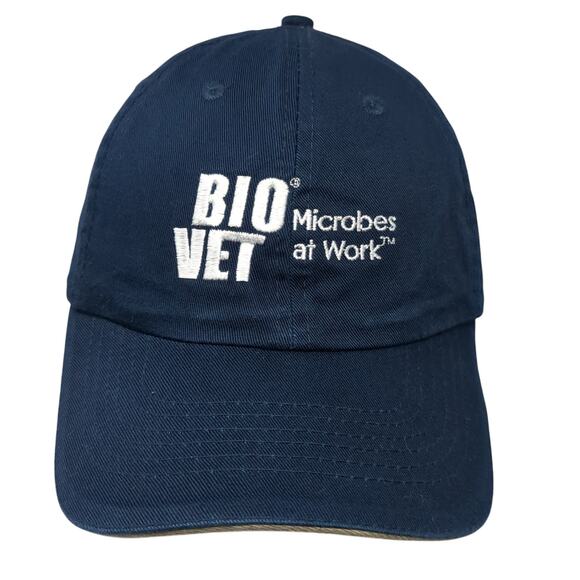 Bio Vet Microbes At Work Baseball Cap Blue One Size 6 Panel AMC Deluxe Headwear - Picture 1 of 9